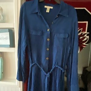 Soft chambray denim button down dress.  New, no tags.  Smoke free